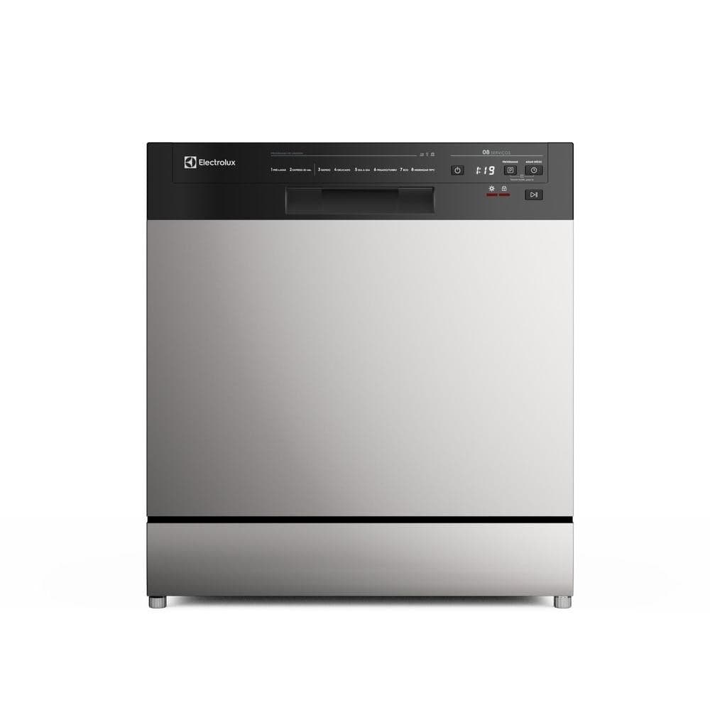 Lava-Louça Electrolux 8 Serviços Inox com Programa Lava & Seca 50 min (LS08E)