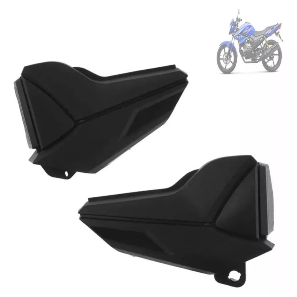 Tampa Lateral Par Yamaha Fazer 150 2014 2015 2016 2017 2018 2019 2020 2021 2022 Preto Injetado