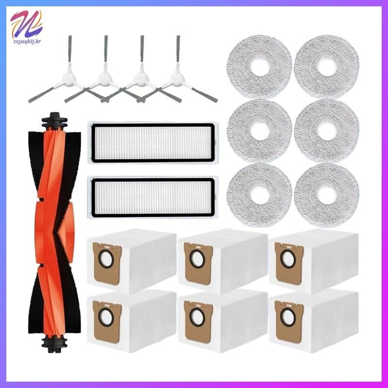 Para Xiaomi Robô Vácuo X20 +/X20 Plus Acessórios De Substituição Escova Lateral Principal Filtro Hepa Mop Pano Saco Pó