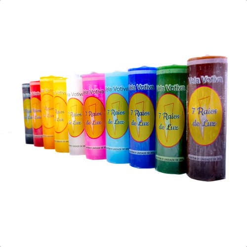 Kit 12 Velas Votivas 7 dias Coloridas 260 gr cada
