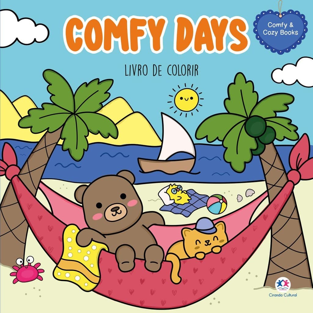 Livro Comfy & Cozy Books Comfy Days | Para Colorir