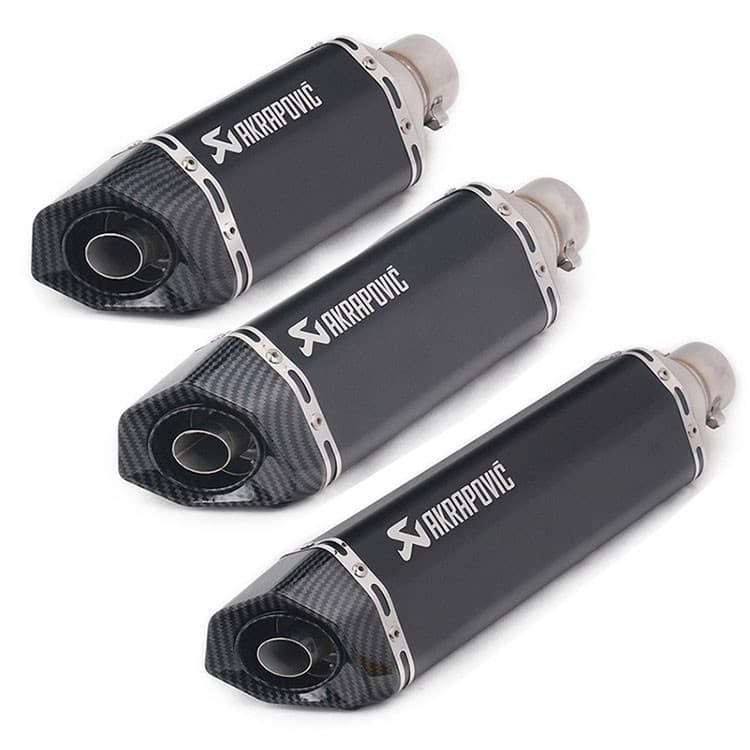 51MM Preto Universal Motocicleta Tubo De Escape Silenciador Ponta Com De Removível