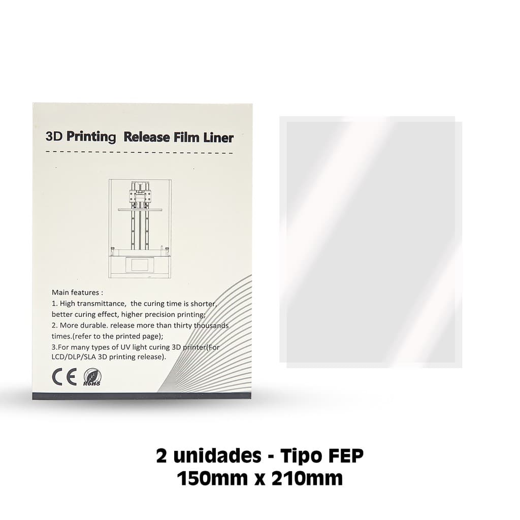 Kit com 2 FEPs Film para Impressoras 3D 210x150mm - RPG