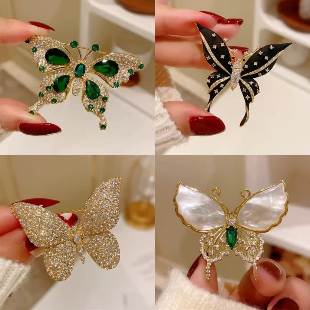 Beautiful Brooch /28 Estilos Butterfly Brooch/Pearl Brooch / Cheap Brooch /Blazers Femininos Presente Chique para Festas