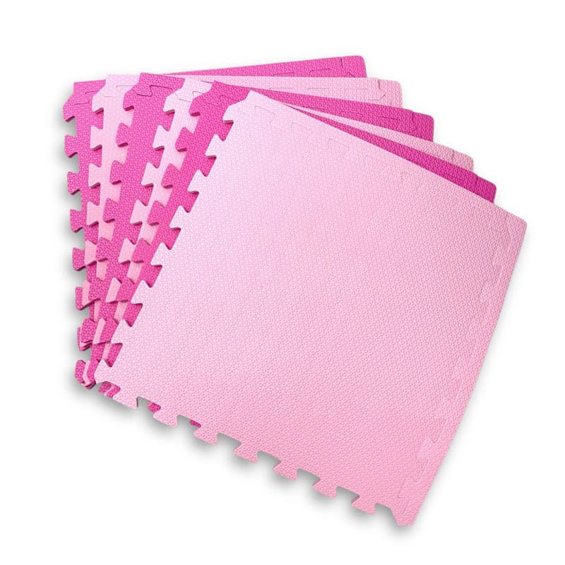 Kit 12 Tatame Infantil Bebe Menina 50x50 10mm Tons de Rosa Linha Premiun Envio Imediato