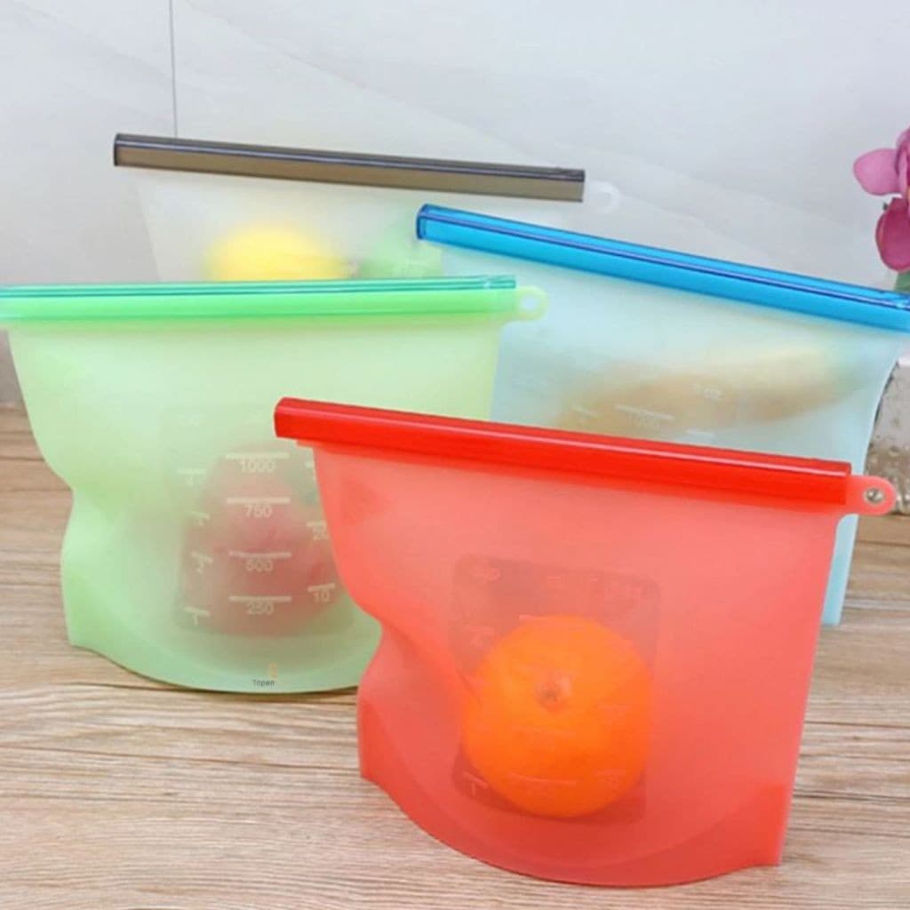 Kit 2 Sacos De Armazenamento De Alimentos 1L