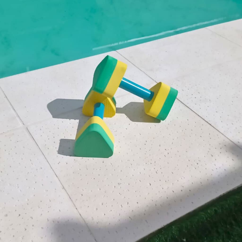 KIT BRASIL 1 Par de Halter para Natação e Hidroginástica Pequeno