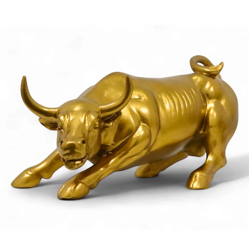 Estatueta Touro de Wall Street New York Bolsa de Valores Investimentos Decoração Escritório