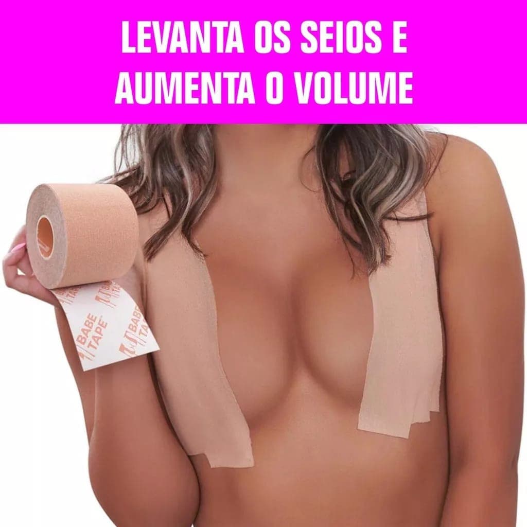 Sutiã Rolo Adesivo Levanta Peito Seio Fita fashion