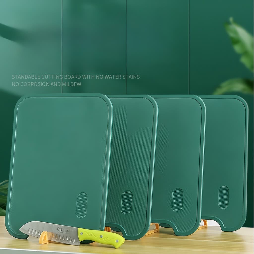 Tábua De Corte Antibacteriana À Prova De Mofo 35cm Com Suporte Em Pé Para Cozinha