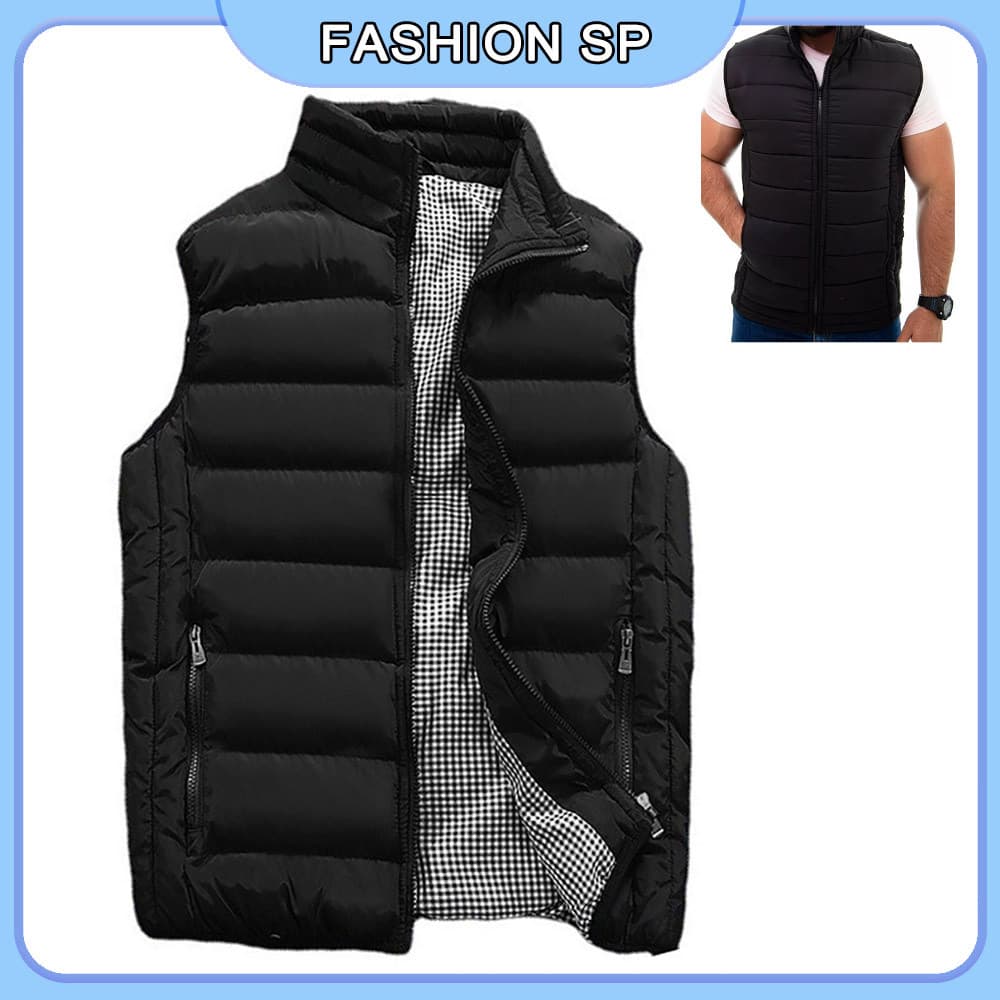 Colete Masculino Country Acolchoado Casual E Sofisticado Colete Térmico