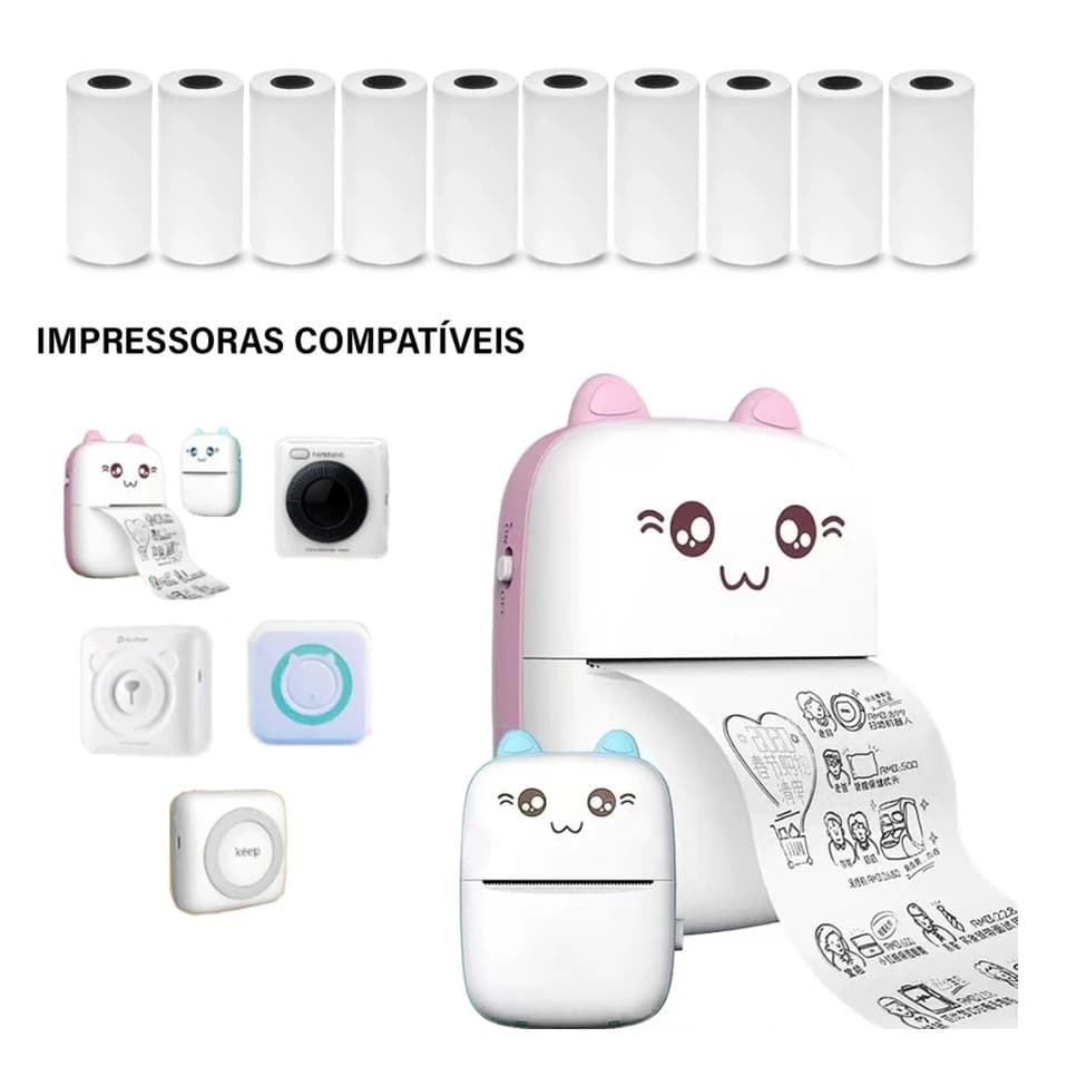 Kits De Bobinas Térmica 57x30mm Para Mini Impressora Portátil Camera instantanea