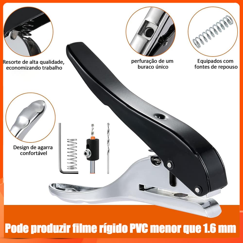 Alicate perfurador portátil de furo único Ferramenta perfuradora de abertura