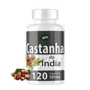 Castanha 120 Cápsulas 500mg | 100% Natural | Kits com 1, 2 ou 3 Potes | Natuervas