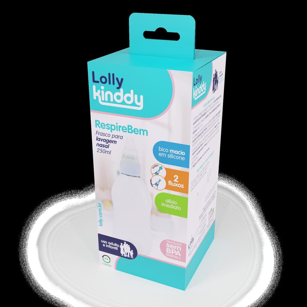 Frasco para Lavagem Nasal 250 ml 2 Fluxos Bico Macio em silicone