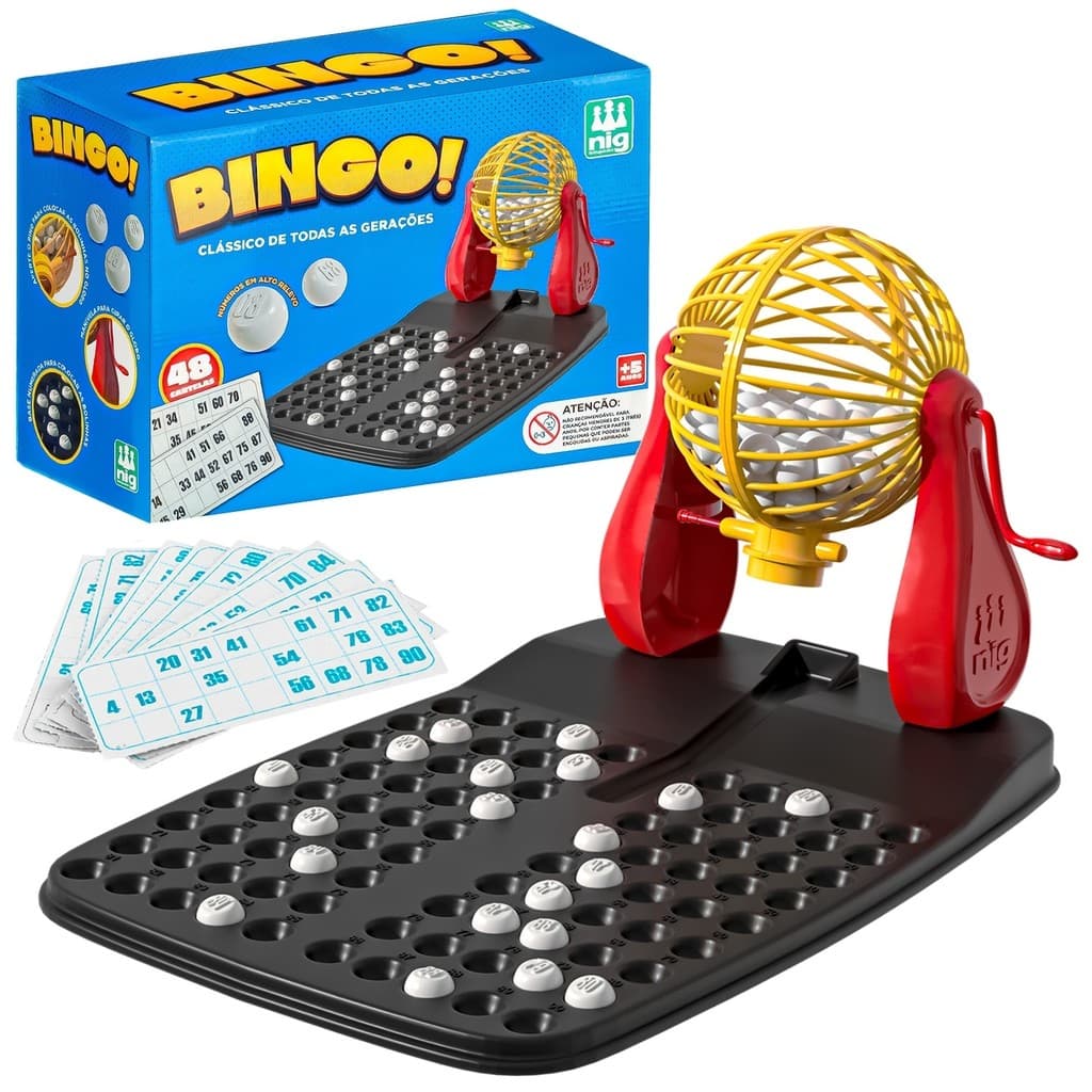 Brinquedo Jogo De Bingo 48 Cartelas Infantil - Nig Brinquedos