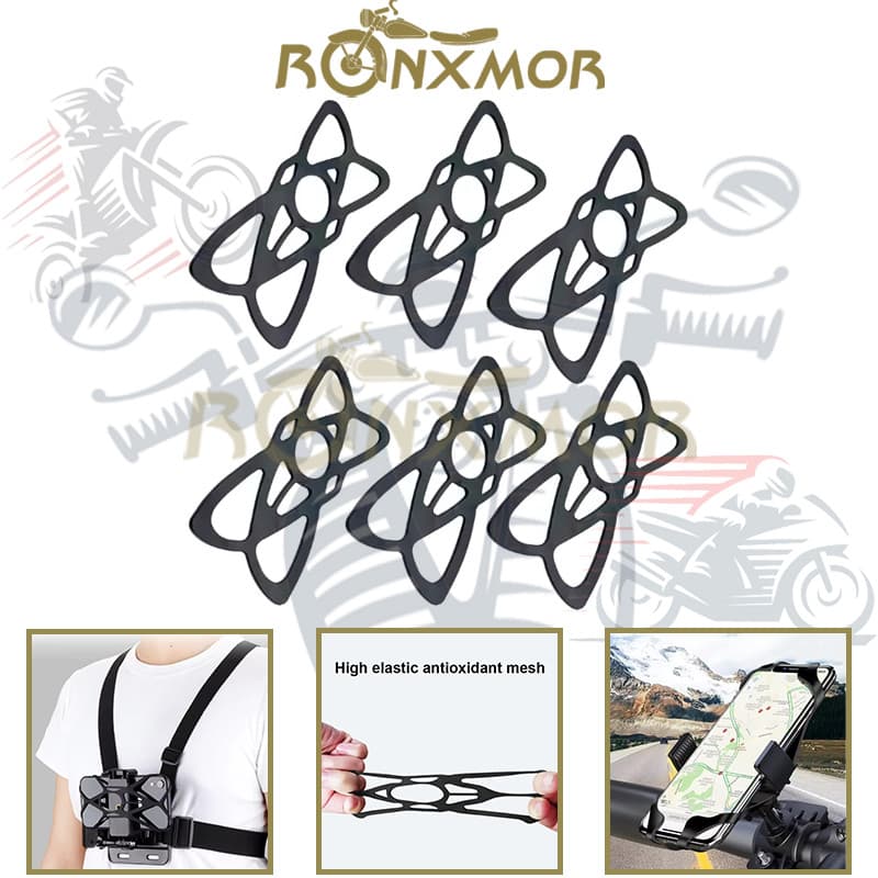 RONXMOR 1/2/4/6PCS Suporte Para Telefone Rede Protetora Capacete De Queixo Alça Torácica Desgaste Da Cabeça Celular