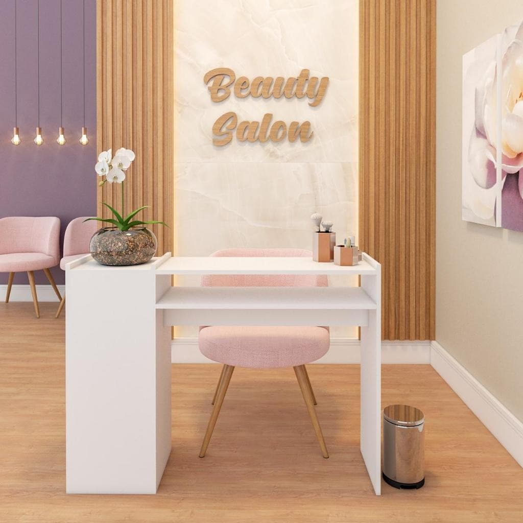 Mesa de Manicure Grande  Ripado Para Pedicure Nail Designer Moderna