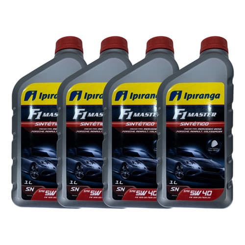 Kit 4 litros Óleo Para Motor Ipiranga F1 Master Sintético Sn 5w40