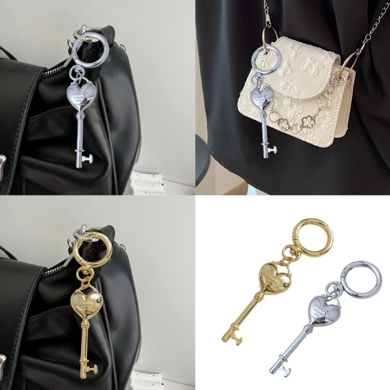 Estone Metal Bloqueio Pingente Chaveiro Elegante Casais Acessório Multi-Funcional Saco Aniversário