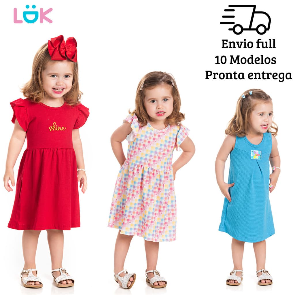 Vestido infantil menina Feminino  Tam 1 ao 3 anos - Na Pronta Entrega