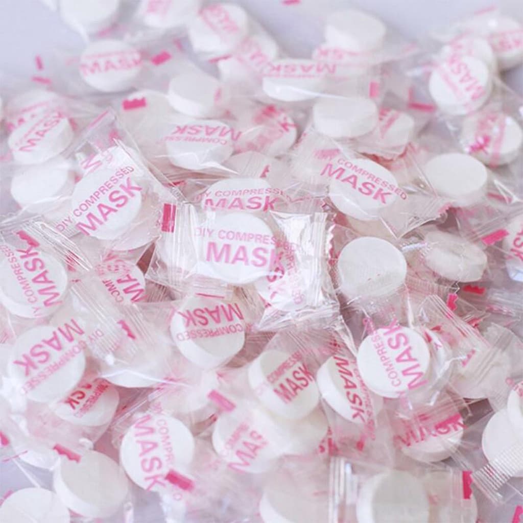 Kit 30/60/90/120 Máscara Desidratada Comprimido Compactada