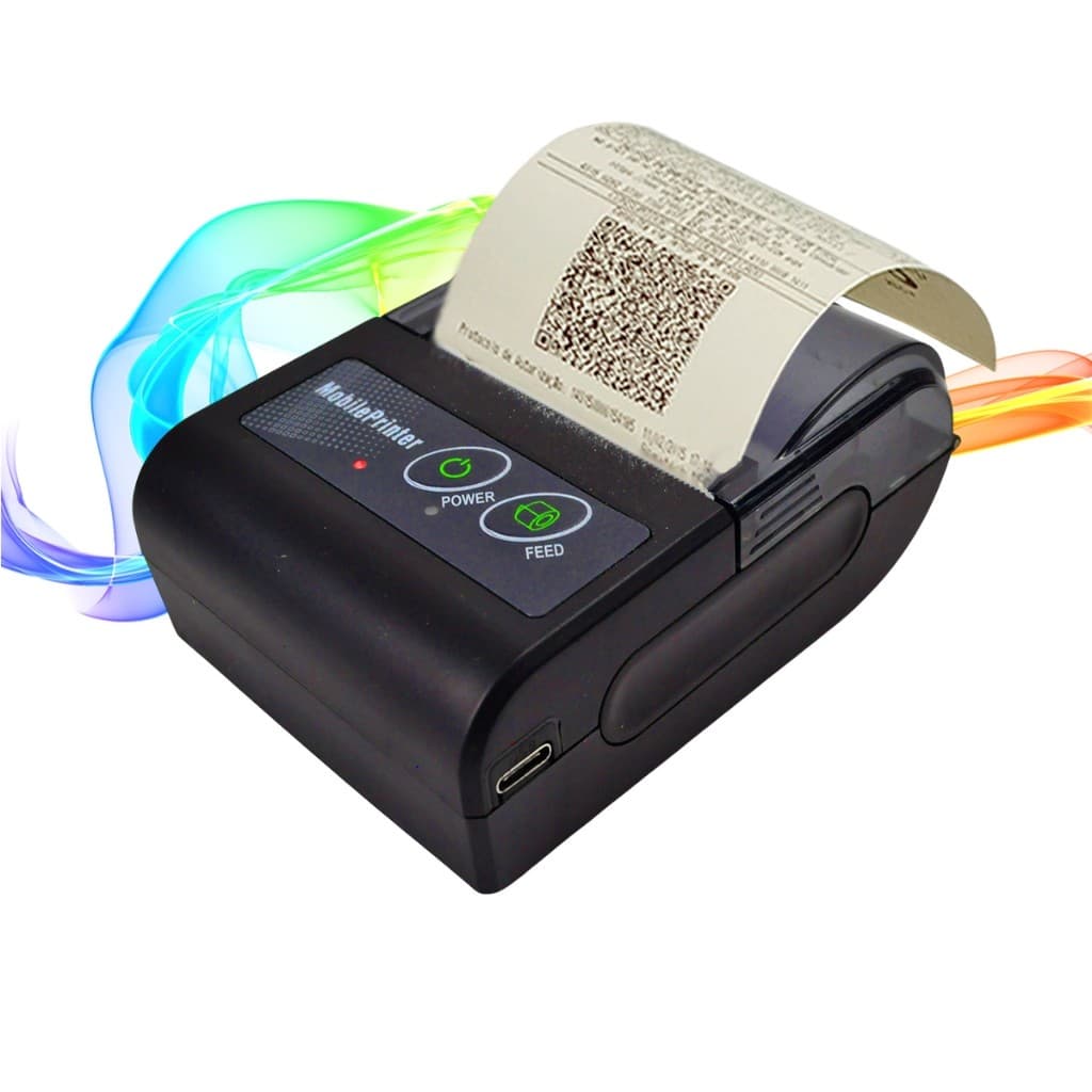 Mini Impressora 58mm Portátil Bluetooth Térmica Android Ios Sem Fio Celular Sem Tinta