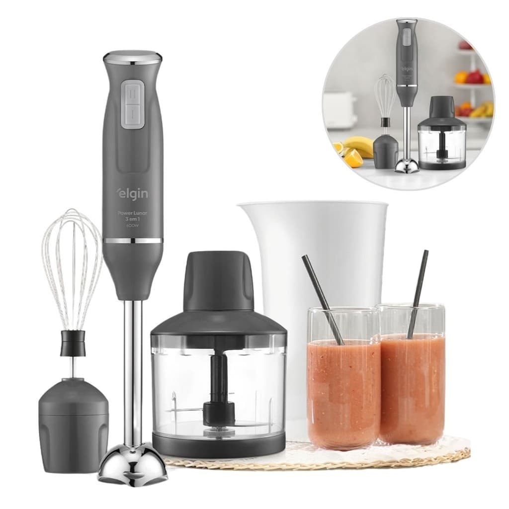 Mixer 3 em 1 Power Inox Lunar 600W Processador