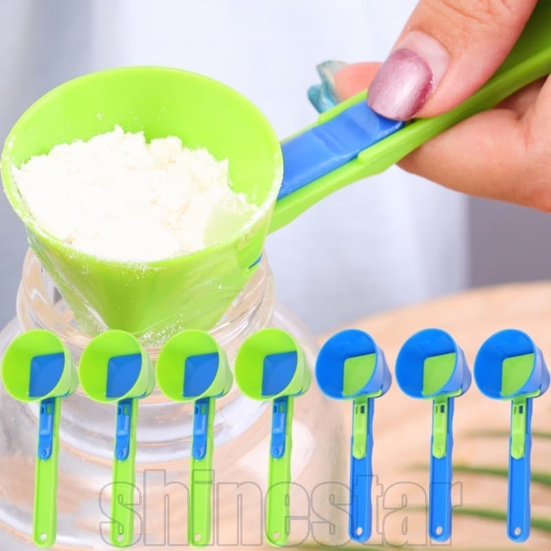 Colher Deslizante De Proteína Em Pó 1/2/4 Unidades-Funil De Medidora-À Prova De Derramamento , Produto Comestível-Com Ca