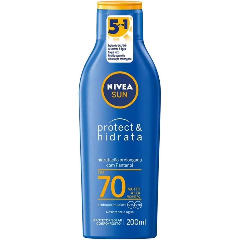 Protetor Solar Nivea Sun FPS70 com Pantenol 200ml