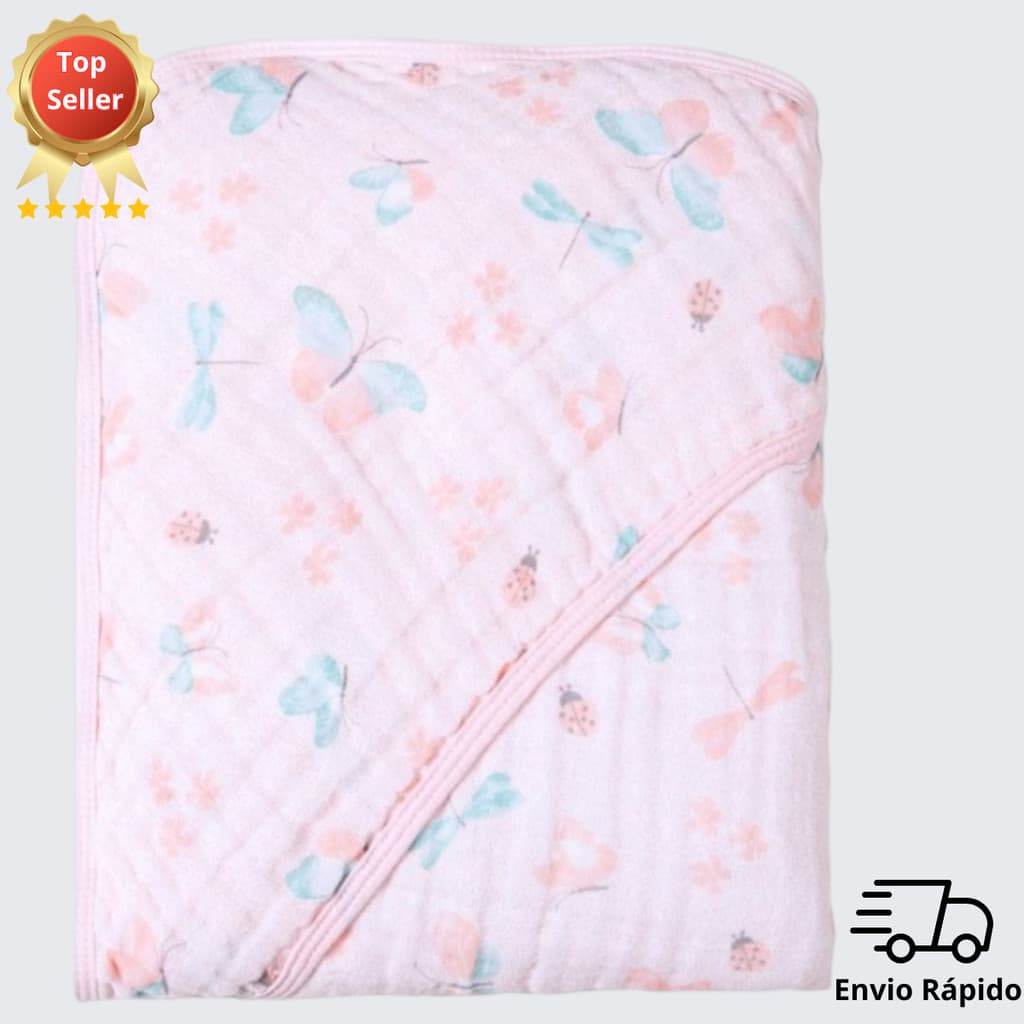 Toalha de Banho Bebê com Capuz Soft Fralda