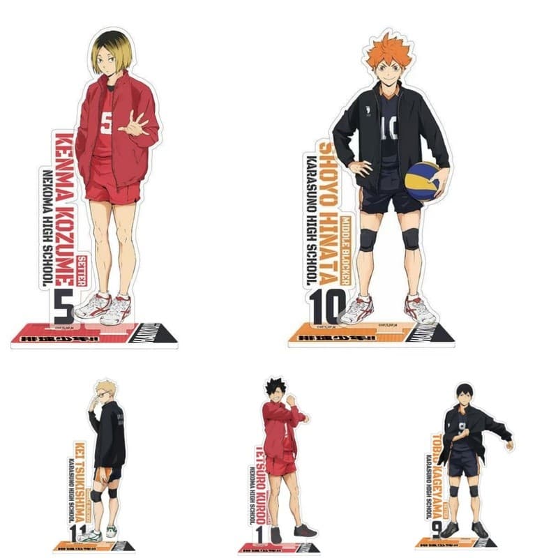 Haikyuu Acrílico Suporte Boneca Anime Hinata Shoyo Tobio Kageyama Kei Tsukishima Kozume Kenma Kuroo Tetsurou Figura Mode