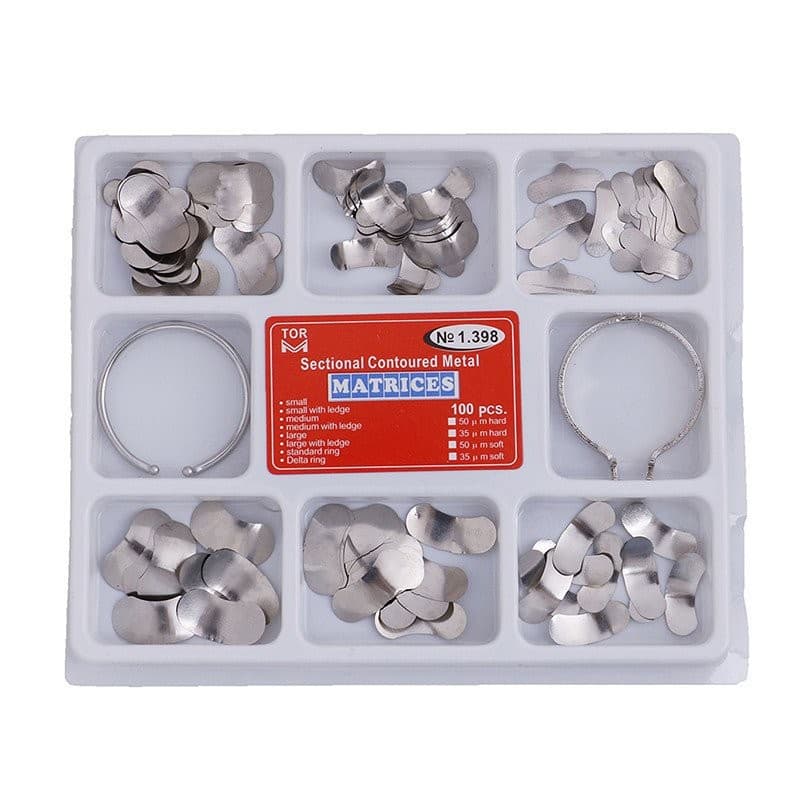 100 Unidades/Caixa Faixas De Matriz De Matrizes Com Contornos Seccionais No . 1.398