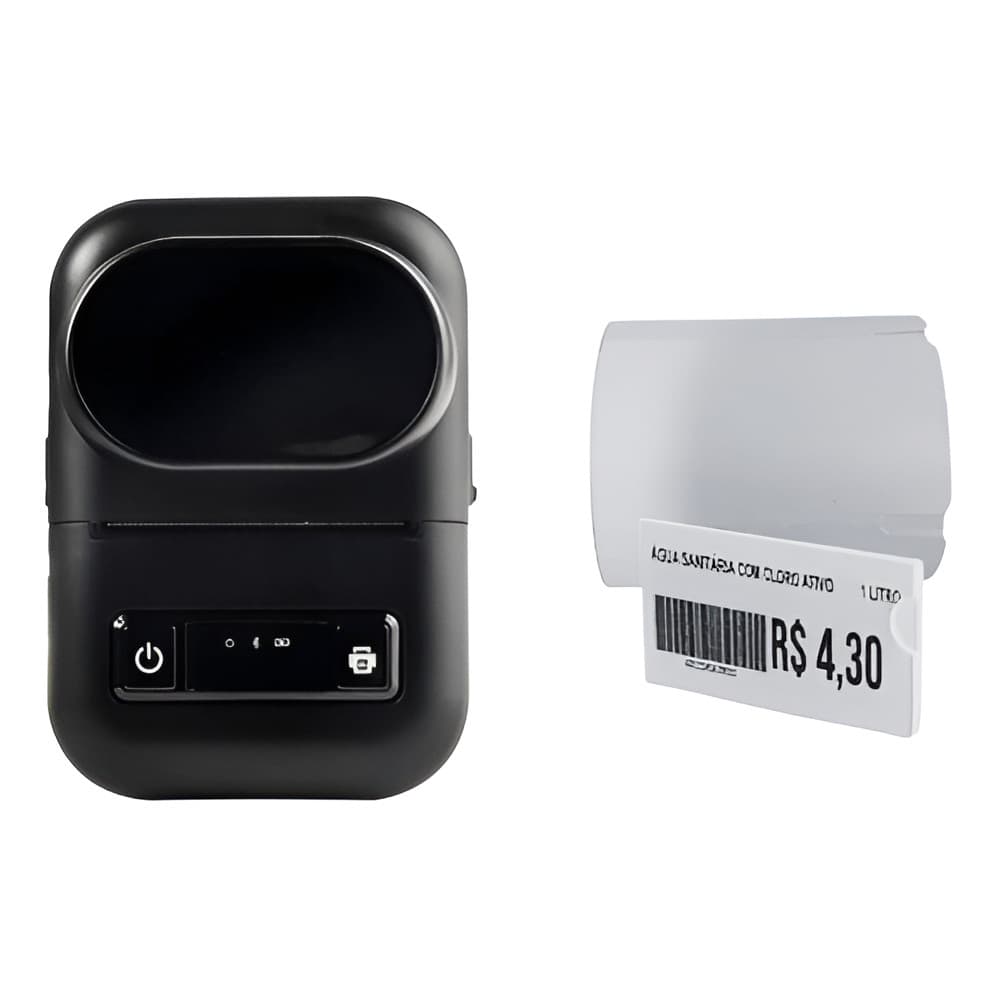 Impressora Bluetooth +  Rolos Etiquetas Gôndolas 50x40 Branca