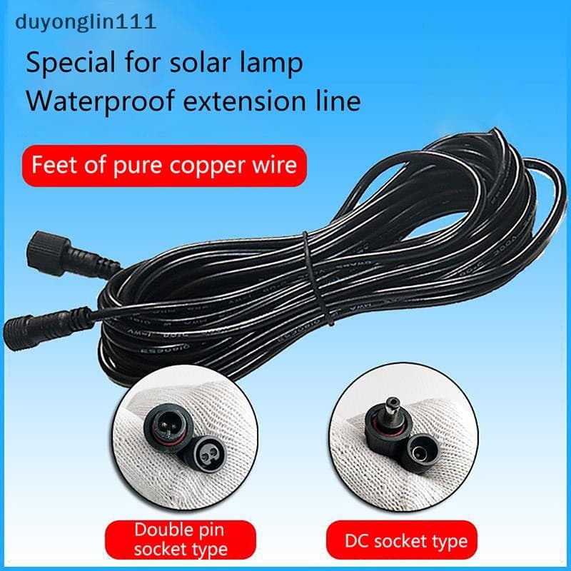 (duyonglin111) 3/5/10M Refletores Solares Portáteis Resistentes Ao Desgaste Cabo De Extensão À Prova D'água Novo