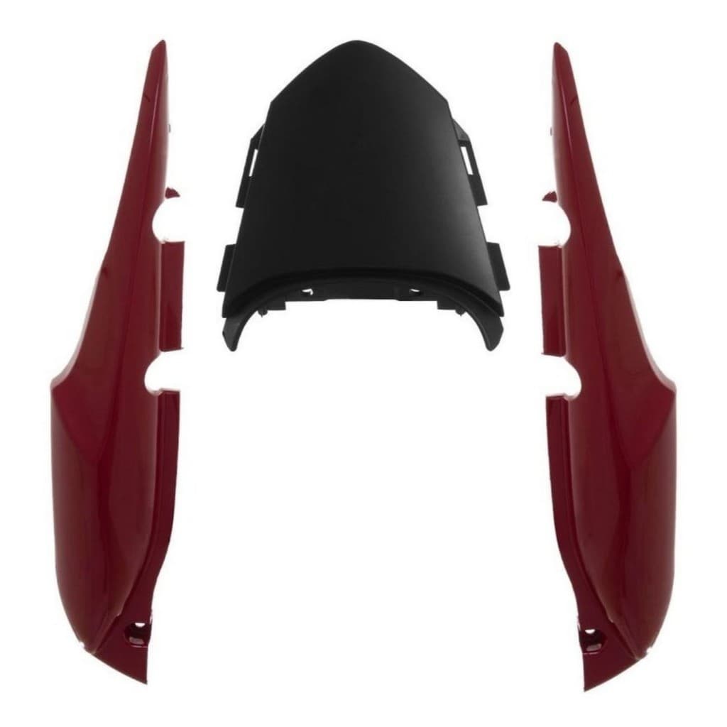 Kit Rabeta completa 3 peças compatível com moto Fan 150 ano 2010 Vermelho Guarau ABS 100% Virgem