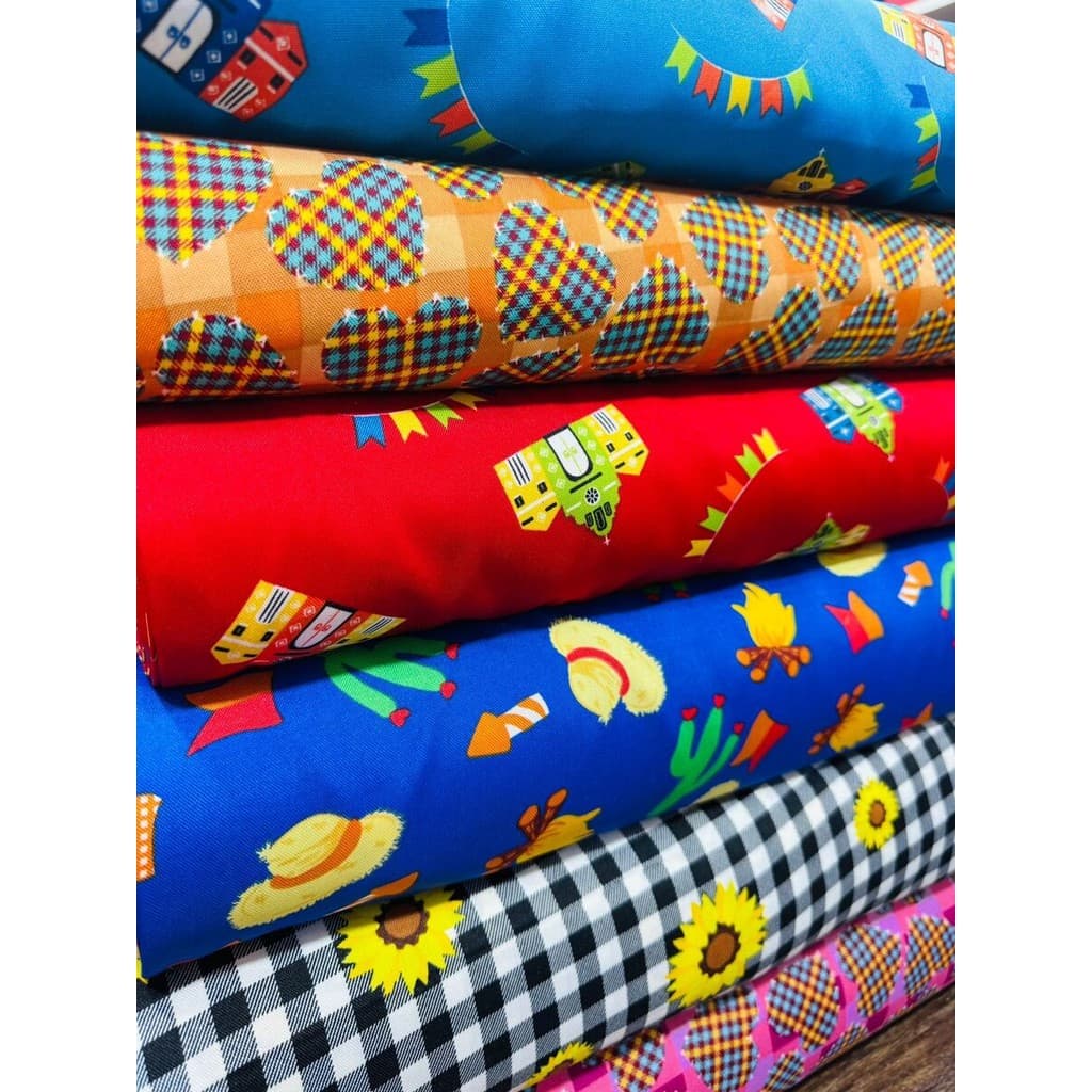 Oxford Quadrilha Estampas São João Toalha de Mesa Festa São João Decoração Festa Junina 1 metro