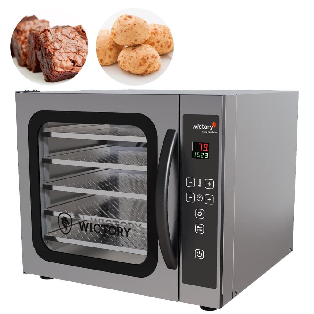 Forno Convector 5 Assadeiras 60 Litros Turbo Inox A Vapor Elétrico WCV-535 Wictory