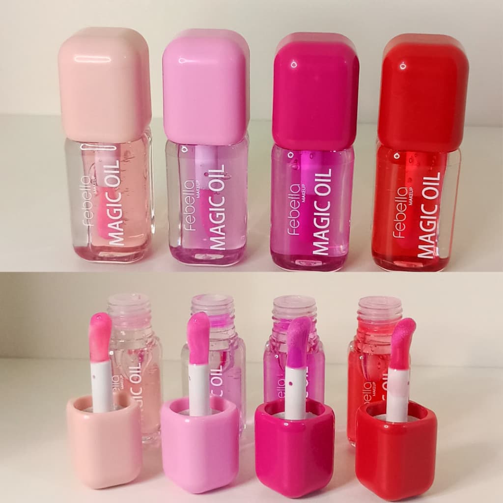 Lip Oil Magic Febella lábios com brilho irresistível e hidratação profunda