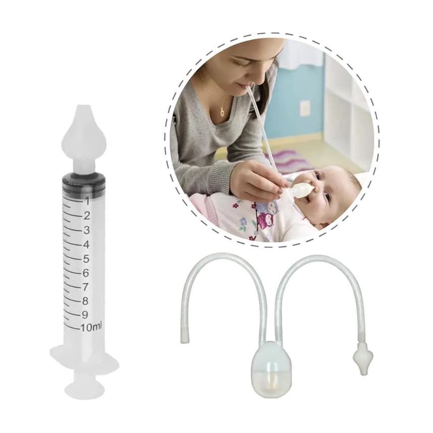 Kit Aspirador Nasal Infantil Com Seringa