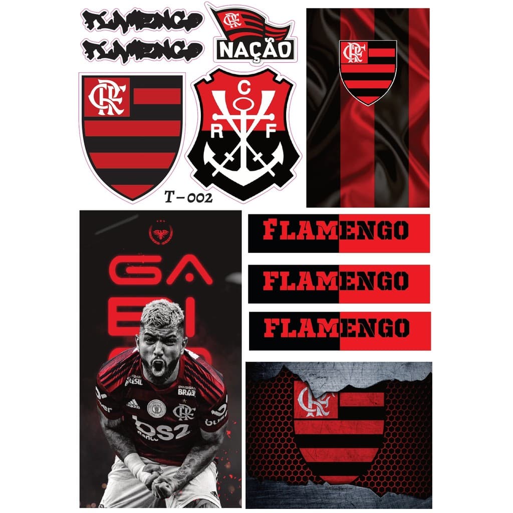 Cartela De Adesivos Personalizados Time - Futebol Carro Moto Bike Motocross Caminhão Super Qualidade Infantil - Escola