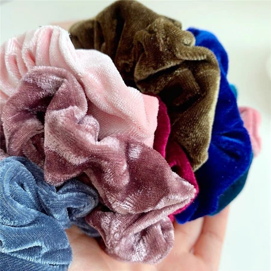Kit Até 36 Unidades Scrunchies Xuxinha Se Veludo Elástico Cabelo DIVERSAS CORES