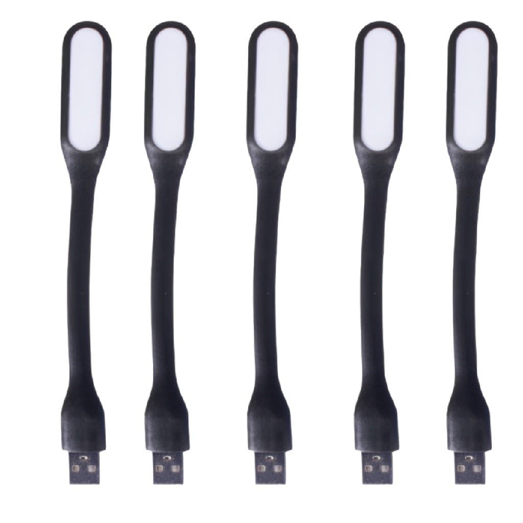 Kit com 5 Mini Lanternas LED USB Portáteis para Notebook - Luz de Leitura Compacta