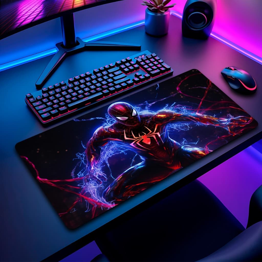 Mouse Pad Aranh Gamer Antiderrapante Grande Diversas Estampas Personalizado 70x35 cm