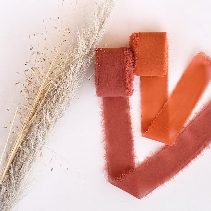 Fita Rústica Chiffon 2cm x 5m Decoração Caixa Padrinhos Casamento Convites