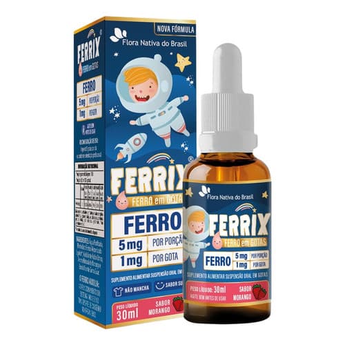 Ferrix Kids 30 ml Ferro Em Gotas - Flora Nativa