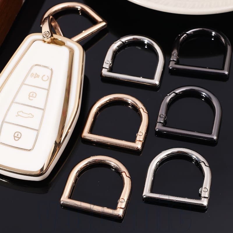 Fivela De Mola De Metal Em Forma De D De 5 Unidades-Mosquetão De Clipe De Fecho De Pressão-Alça De Bolsa Esportiva-Fecho