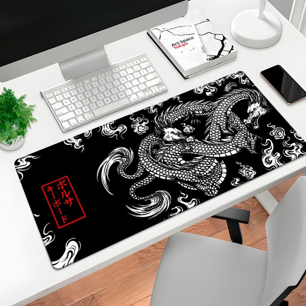 Mouse Pad Gamer Profissional Dragão Chines Japonês 70x35cm Desk Pad Speed 1856