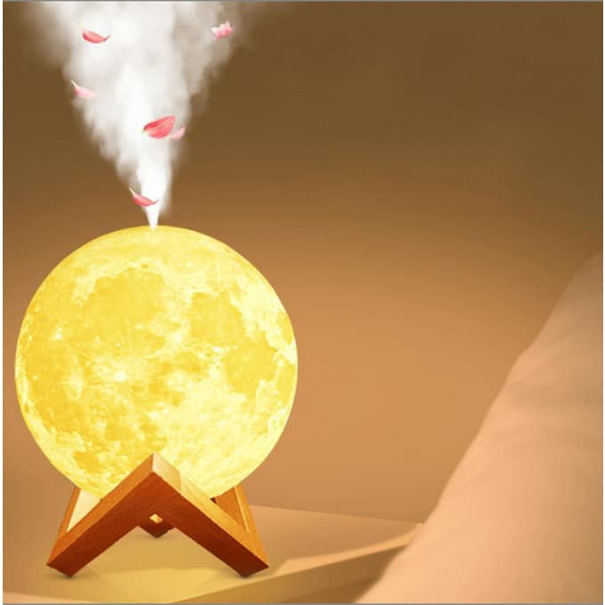 Umidificador Aromatizador Luminária Abajur Lua 3d 880ml