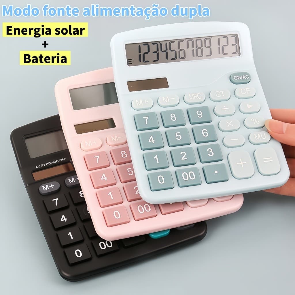 Calculadora Científica Solar Desktop Calculadoras Financeiras De Escritório De Grande Display Fofa